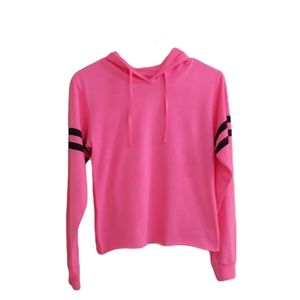 ON FIRE bright Pink crop top shirt